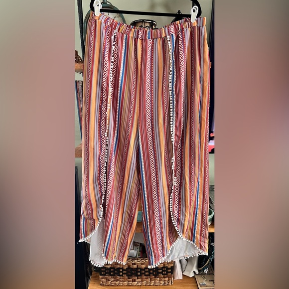 Like new multi colored wrap pants - Picture 1 of 2